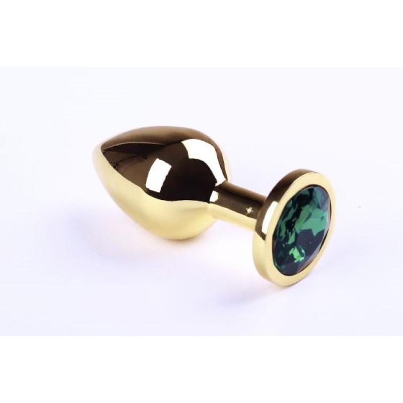 Анальная пробка sLash Emerald M Золотая Анальная пробка sLash Emerald M Золотая