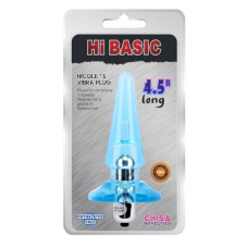 Анальная пробка Chisa NICOLE'S Vibra Plug Голубая