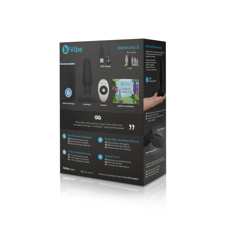 Анальные шарики с пультом, 2 мотора B-Vibe TRIPLET ANAL BEADS, черные Анальные шарики с пультом, 2 мотора B-Vibe TRIPLET ANAL BEADS, черные