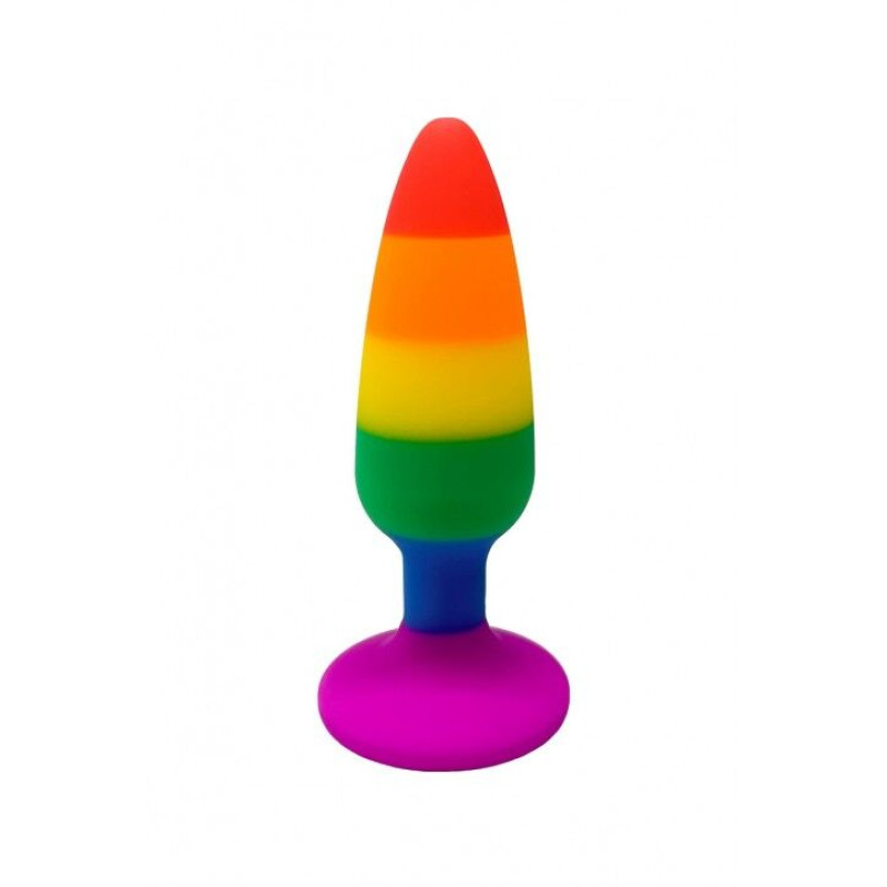 Силиконовая анальная пробка Wooomy Hiperloo Silicone Rainbow Plug S, диаметр 2,4 см, длина 9 см Силиконовая анальная пробка Wooomy Hiperloo Silicone Rainbow Plug S, диаметр 2,4 см, длина 9 см