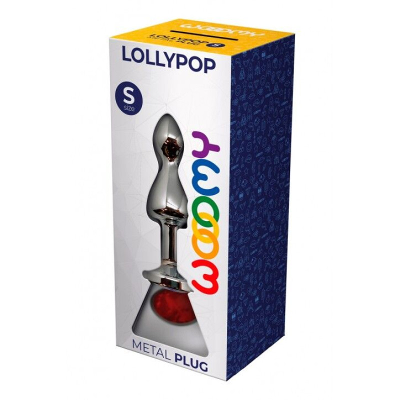 Металева анальна пробка Wooomy Lollypop Double Ball Metal Plug Red S, діам. 2,8 см, довжина 8,5 см Металева анальна пробка Wooomy Lollypop Double Ball Metal Plug Red S, діам. 2,8 см, довжина 8,5 см