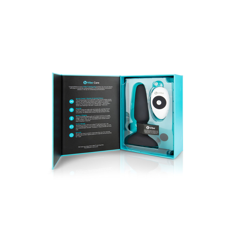 Анальная пробка с вибрацией и имитацией римминга B-Vibe Rimming Plug 2, черная Анальная пробка с вибрацией и имитацией римминга B-Vibe Rimming Plug 2, черная