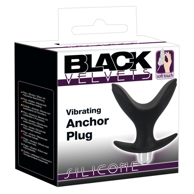 Анальна пробка Black Velvets Vibrating Anchor Чорна