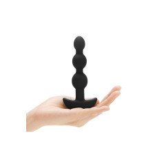 Анальные шарики с пультом, 2 мотора B-Vibe TRIPLET ANAL BEADS, черные