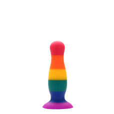 Радужная анальная пробка Dreamtoys Colourful Love Plug M