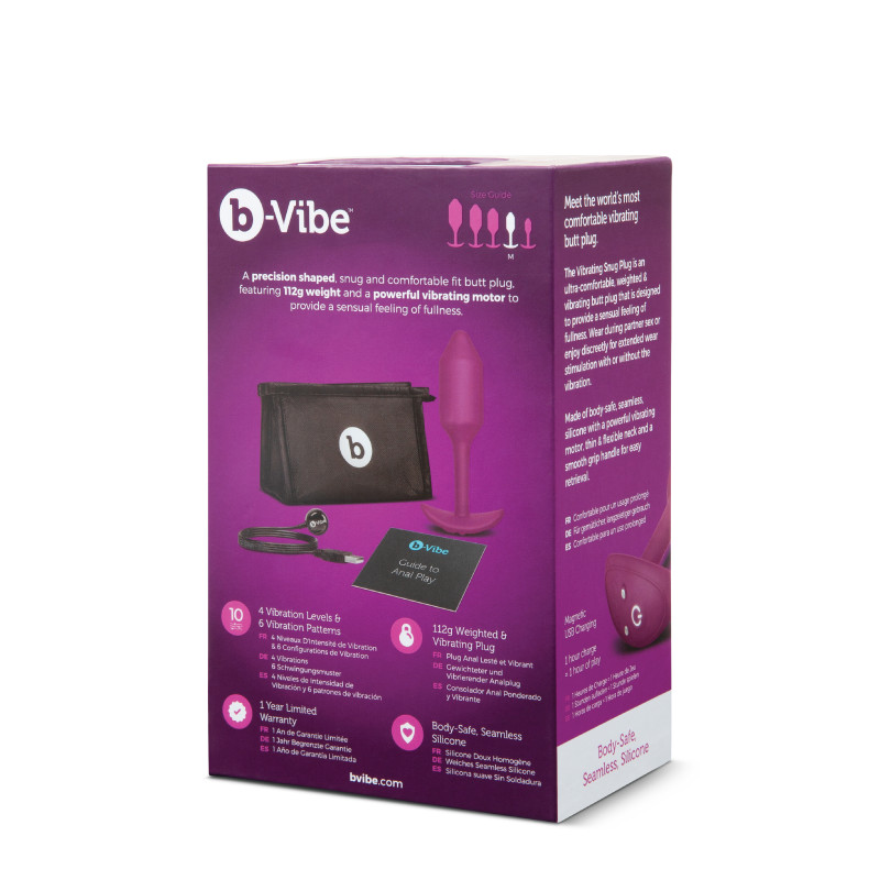 Анальная пробка с вибрацией B-Vibe Snug Plug 2 розовая Анальная пробка с вибрацией B-Vibe Snug Plug 2 розовая