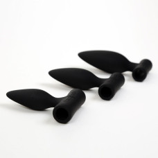 Набір анальних пробок Pornhub Anal Training Kit з віброкулею, що перезаряджається.