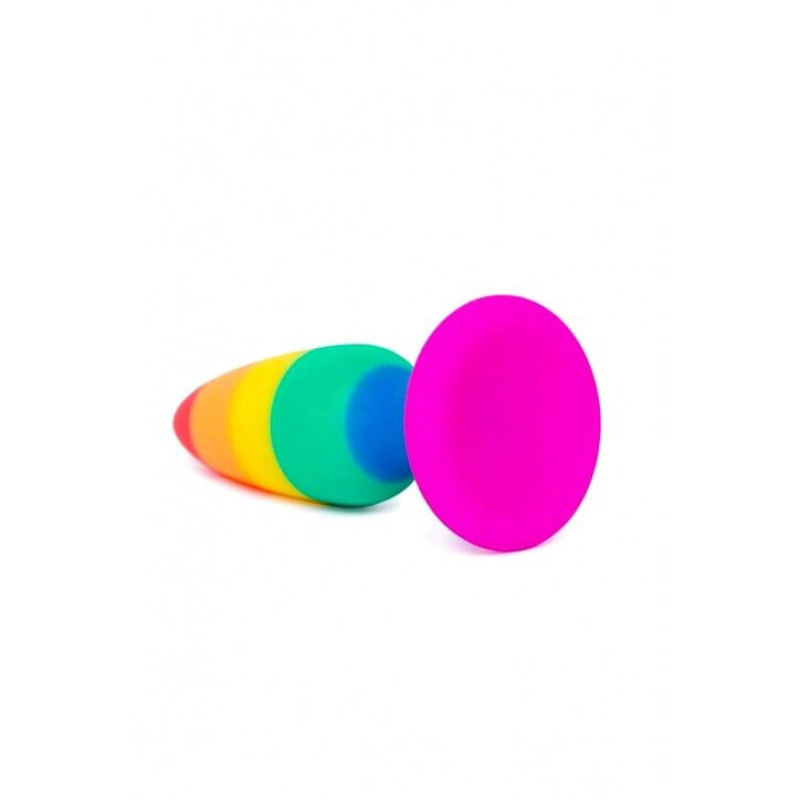 Силіконова анальна пробка Wooomy Hiperloo Silicone Rainbow Plug L, діаметр 3,9 см, довжина 13,1 см Силіконова анальна пробка Wooomy Hiperloo Silicone Rainbow Plug L, діаметр 3,9 см, довжина 13,1 см