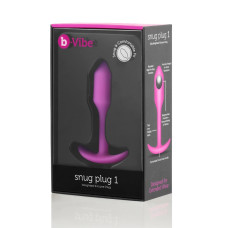 Анальна пробка із зміщеним центром ваги B-vibe Snug Plug 1 рожева