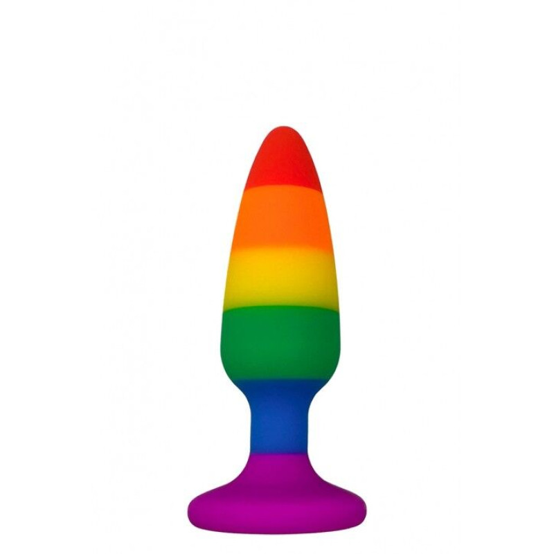Силиконовая анальная пробка Wooomy Hiperloo Silicone Rainbow Plug S, диаметр 2,4 см, длина 9 см Силиконовая анальная пробка Wooomy Hiperloo Silicone Rainbow Plug S, диаметр 2,4 см, длина 9 см