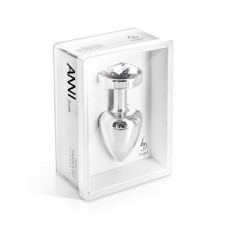 Анальна пробка зі стразою Diogol Anni round plated 3 см Срібляста