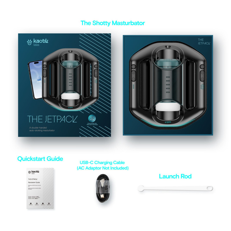 Смарт-мастурбатор Kaotik Labs The Jetpack, режим edging, дуже потужний, імітація фрикцій