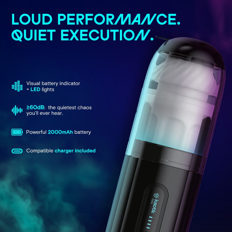 Смарт-мастурбатор Kaotik Labs The Shockwave, режим edging, імітація фрикцій