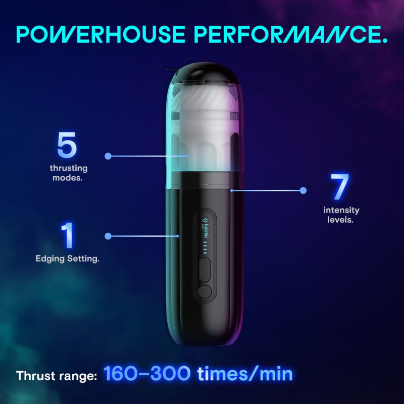 Смарт-мастурбатор Kaotik Labs The Shockwave, режим edging, імітація фрикцій