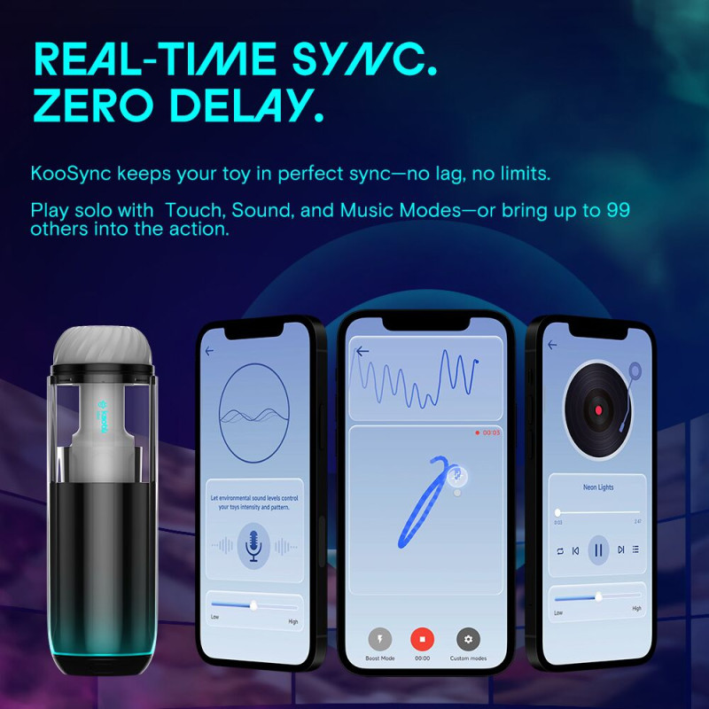 Смарт-мастурбатор Kaotik Labs The Cocoon, режим edging, пульсації, підігрів до 42 °C