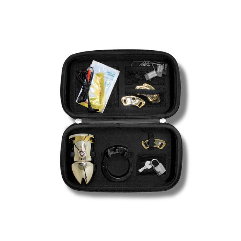 Клетка для члена с электростимуляцией Mystim Pubic Enemy No 1 Gold Edition Клетка для члена с электростимуляцией Mystim Pubic Enemy No 1 Gold Edition