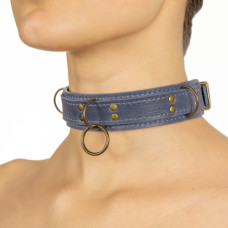 Премиум ошейник LOVECRAFT размер M голубой