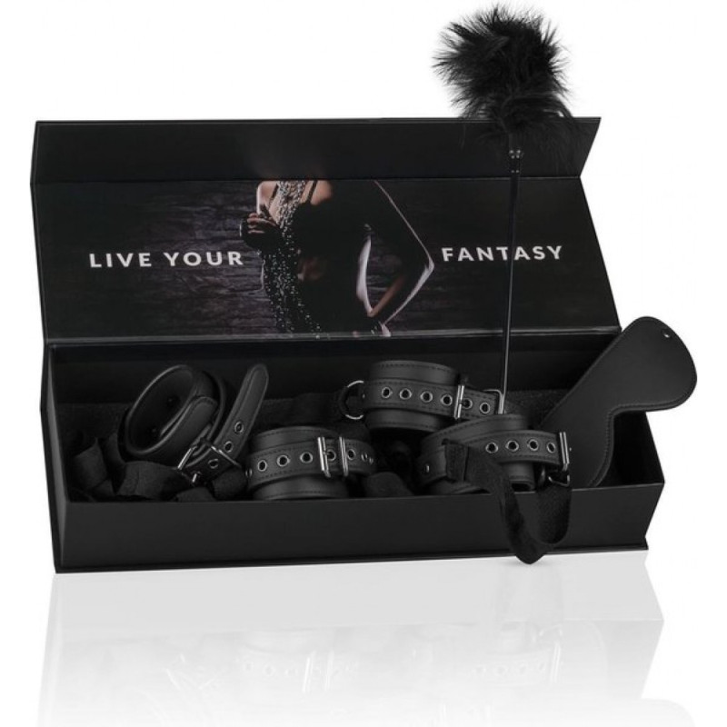 Набір БДСМ EasyToys, 4 предмети, чорний Набір БДСМ EasyToys, 4 предмети, чорний