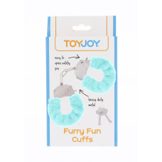 Наручники с мехом Toy Joy Furry fan cuffs Голубые