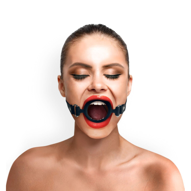 Кляп-расширитель силиконовое кольцо Art of Sex – Gag Ring, черный, натуральная кожа Кляп-расширитель силиконовое кольцо Art of Sex – Gag Ring, черный, натуральная кожа