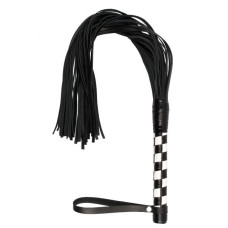 Флогер sLash Premium Leather Flogger Чорний/Білий
