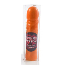 Свеча ручной работы в форме фаллоса sLash Оранжевая