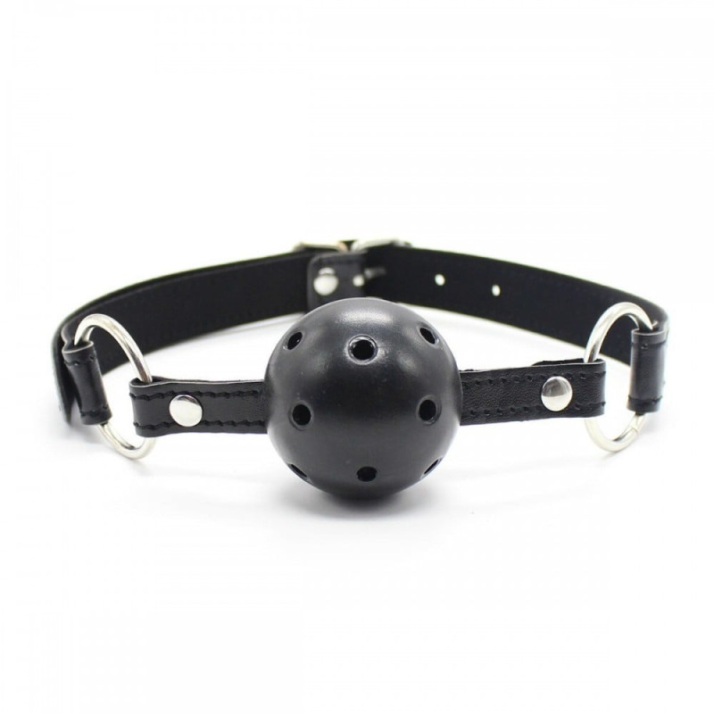 Кляп DS Fetish, черный ремешок с пластиковым черным шариком Кляп DS Fetish, черный ремешок с пластиковым черным шариком