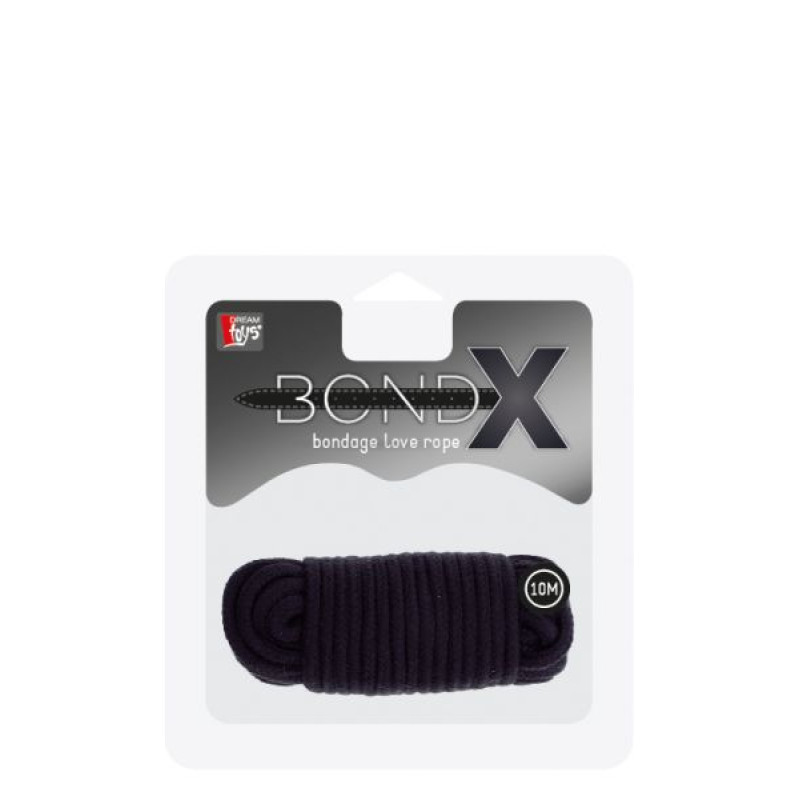 Веревка для бондажа Dreamtoys Bondx Love Rope 10 м Черная Веревка для бондажа Dreamtoys Bondx Love Rope 10 м Черная