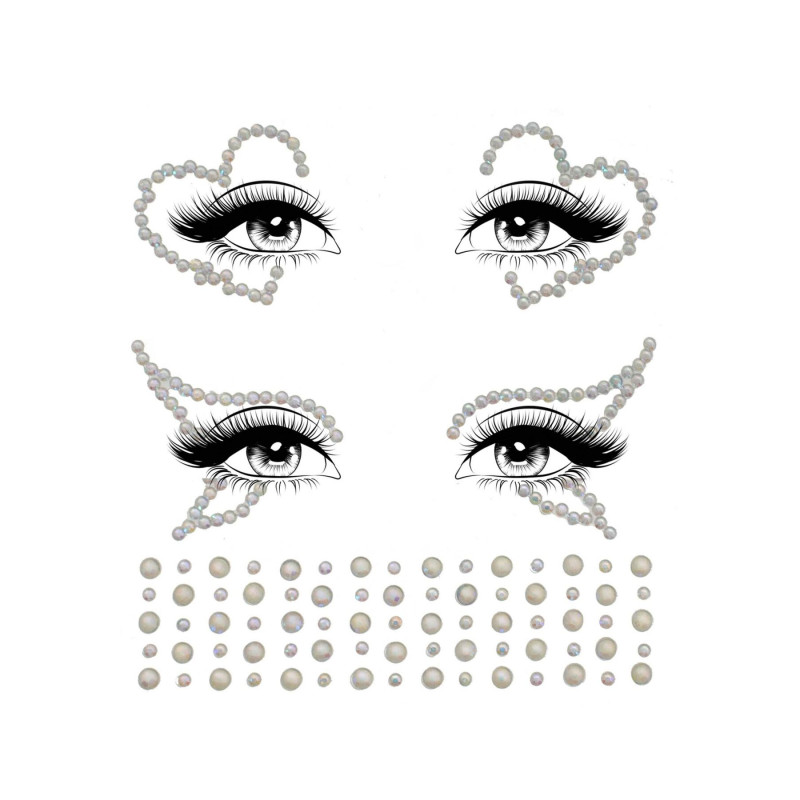 Набір страз-прикрас для тіла Leg Avenue Ayla face jewel sticker, наліпки, світяться у темряві Набір страз-прикрас для тіла Leg Avenue Ayla face jewel sticker, наліпки, світяться у темряві