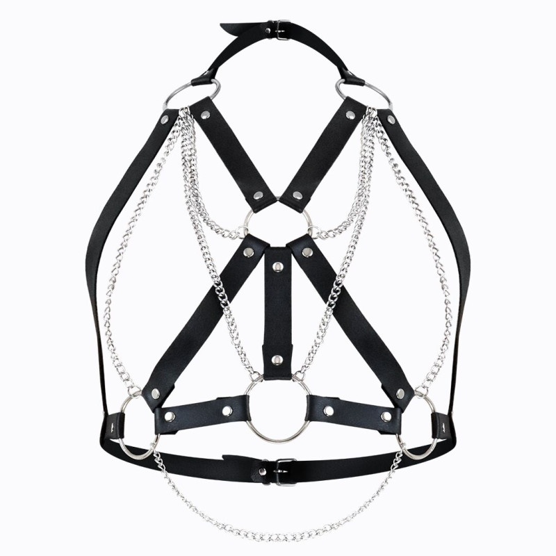 Портупея женская Art of Sex - Aiden Leather harness, Черная XS-M Портупея женская Art of Sex - Aiden Leather harness, Черная XS-M