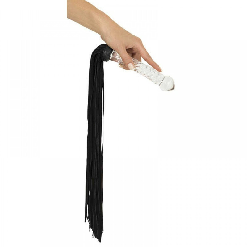 Флогер рукоятка Bad Kitty зі скляним фалоімітатором, 17 см Флогер рукоятка Bad Kitty зі скляним фалоімітатором, 17 см