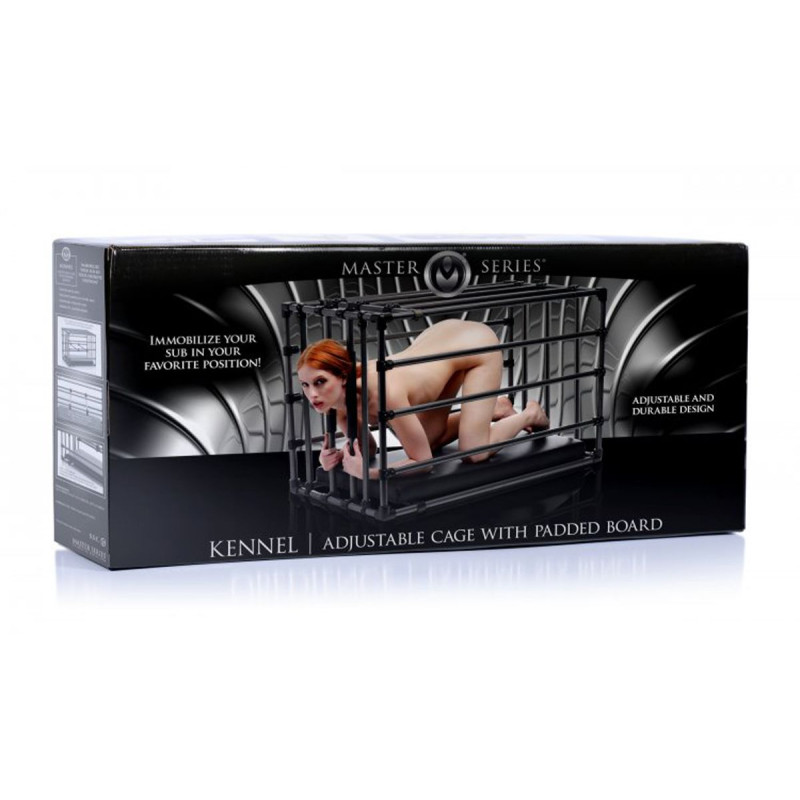 Міцна розбірна клітина для покарань Master Series Kennel Adjustable Bondage Cage