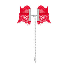 Широкий кружевной чокер Obsessive Bergamore choker, red