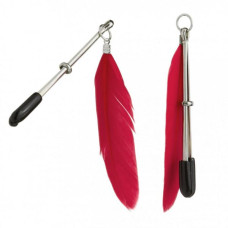 Зажимы на соски Lucky Bay Nipple play пинцет перышки Красные