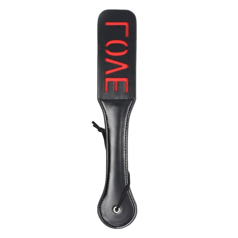 Шльопалка овальна з написом LOVE PADDLE, чорна, 31,5см Шльопалка овальна з написом LOVE PADDLE, чорна, 31,5см