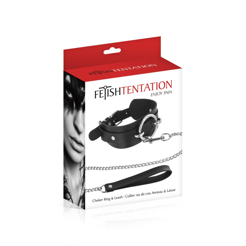 Ошейник с поводком Fetish Tentation Ring and Leash Ошейник с поводком Fetish Tentation Ring and Leash