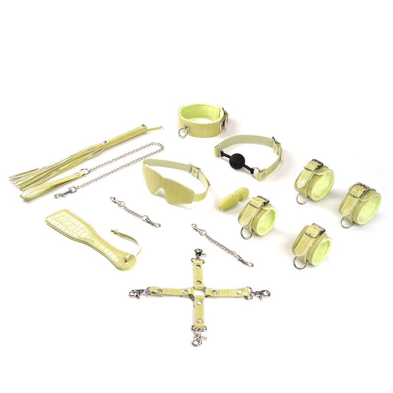 БДСМ-набор для начинающих Liebe Seele Macaron 9pcs Bondage Kit-Melon, 9 предметов, мини-ванд БДСМ-набор для начинающих Liebe Seele Macaron 9pcs Bondage Kit-Melon, 9 предметов, мини-ванд