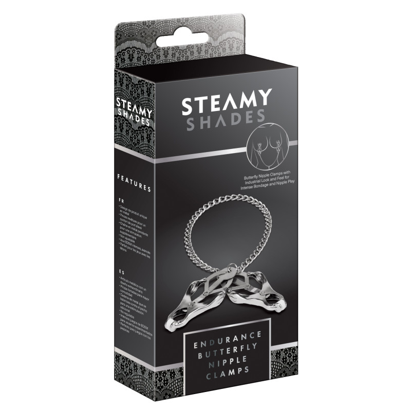 Зажимы для сосков StRubber STEAMY SHADES Endurance Butterfly Nipple Clamps Зажимы для сосков StRubber STEAMY SHADES Endurance Butterfly Nipple Clamps