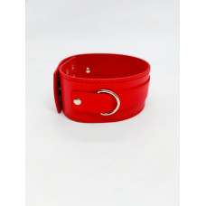 Ошейник с поводком DS Fetish Collar with leash metal Красный