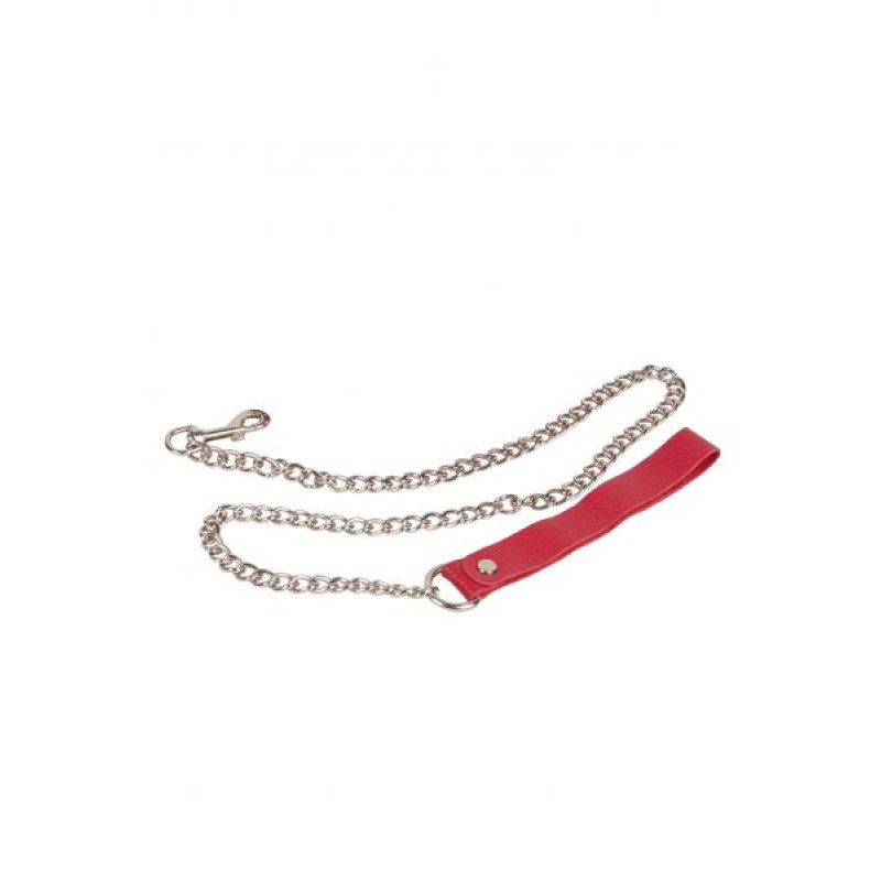 Поводок sLash Leather Leash, Red Поводок sLash Leather Leash, Red