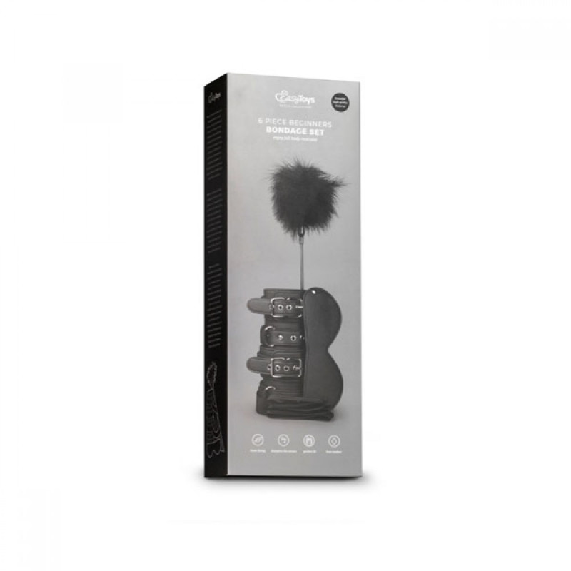 Набір БДСМ EasyToys, 4 предмети, чорний Набір БДСМ EasyToys, 4 предмети, чорний