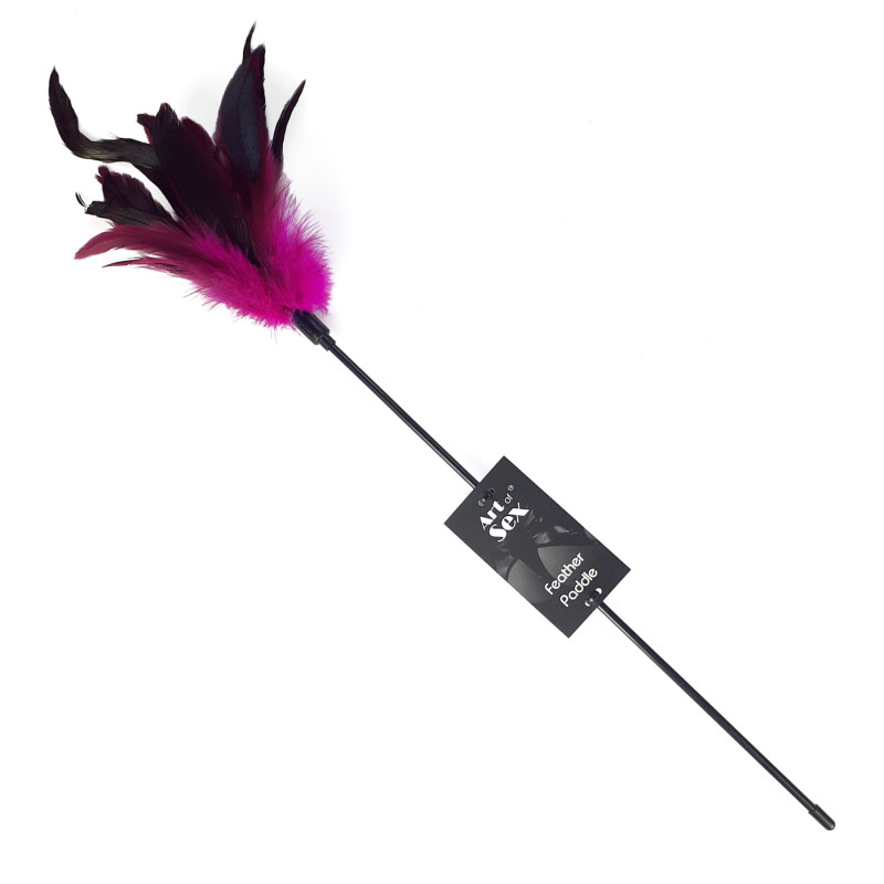 Щекоталка с пером петуха Art of Sex – Feather Paddle, темно-розовая Щекоталка с пером петуха Art of Sex – Feather Paddle, темно-розовая
