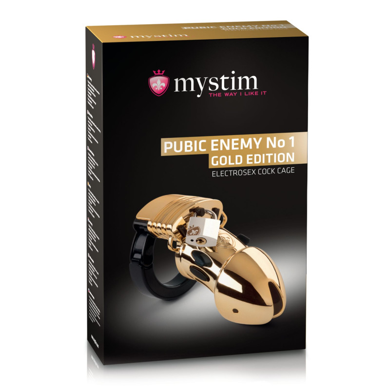 Клетка для члена с электростимуляцией Mystim Pubic Enemy No 1 Gold Edition Клетка для члена с электростимуляцией Mystim Pubic Enemy No 1 Gold Edition