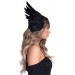 Повязка на голову с крыльями Leg Avenue Feather headband Black, перья и натуральная кожа