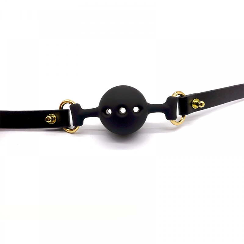 Кляп из силикона и итальянской кожи UPKO Breathable Small Ball Gag Кляп из силикона и итальянской кожи UPKO Breathable Small Ball Gag