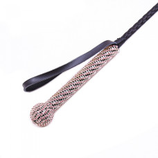 Кнут с бриллиантами DS Fetish Whip diamond pink 73 см