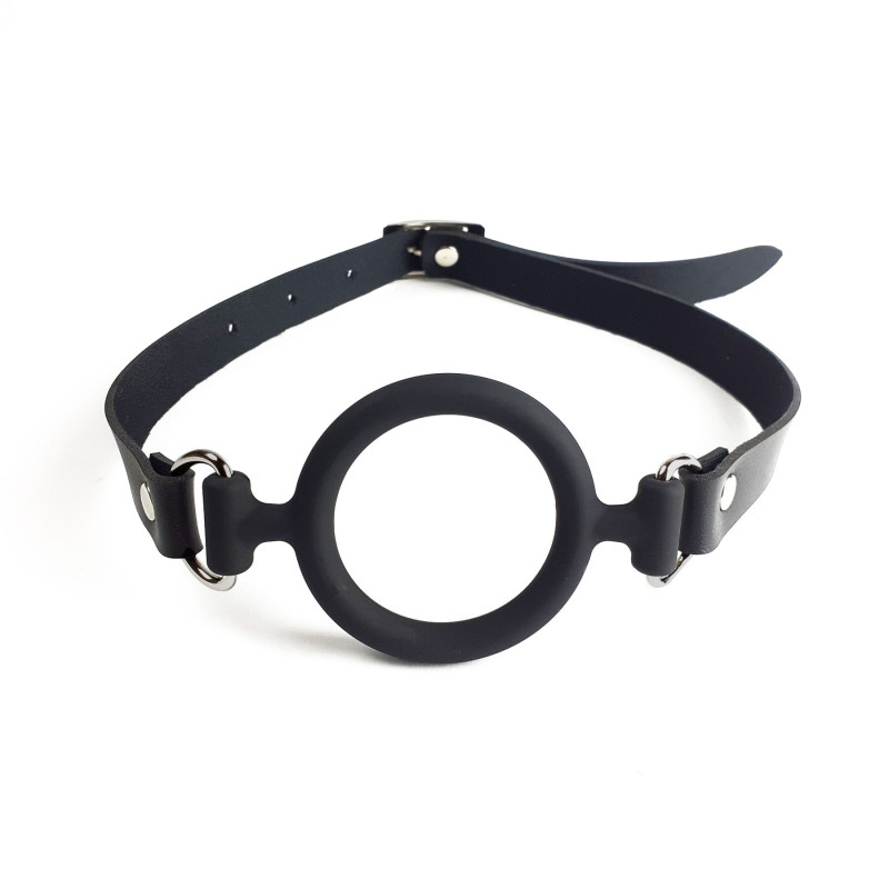Кляп-расширитель силиконовое кольцо Art of Sex – Gag Ring, черный, натуральная кожа Кляп-расширитель силиконовое кольцо Art of Sex – Gag Ring, черный, натуральная кожа