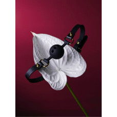 Кляп из силикона и итальянской кожи UPKO Breathable Small Ball Gag