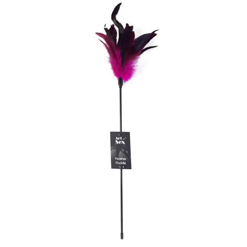 Щекоталка с пером петуха Art of Sex – Feather Paddle, темно-розовая Щекоталка с пером петуха Art of Sex – Feather Paddle, темно-розовая