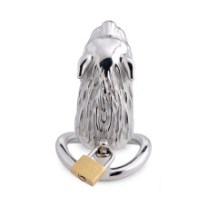 Клетка для пениса Master Series: Tiger King Cock Cage With Lock, три кольца, замок, три ключа